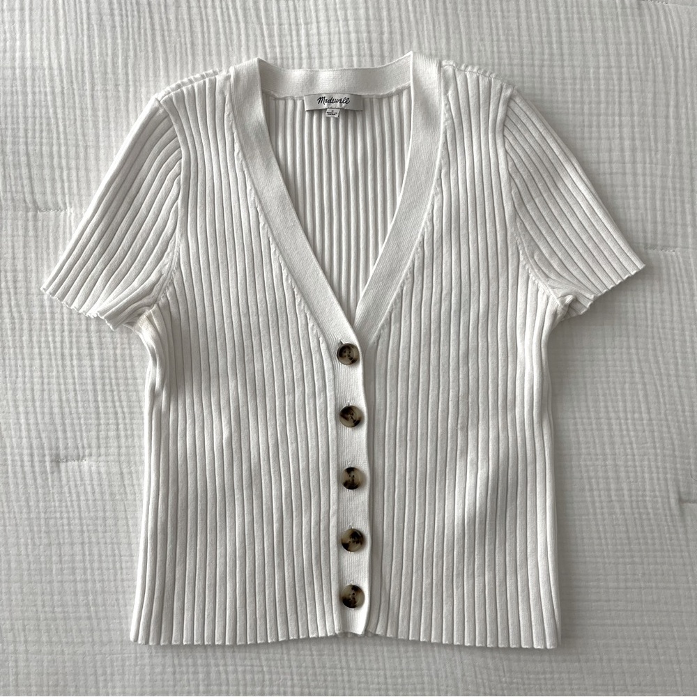 Madewell Bray Ribbed Cardigan Sweater, size S
